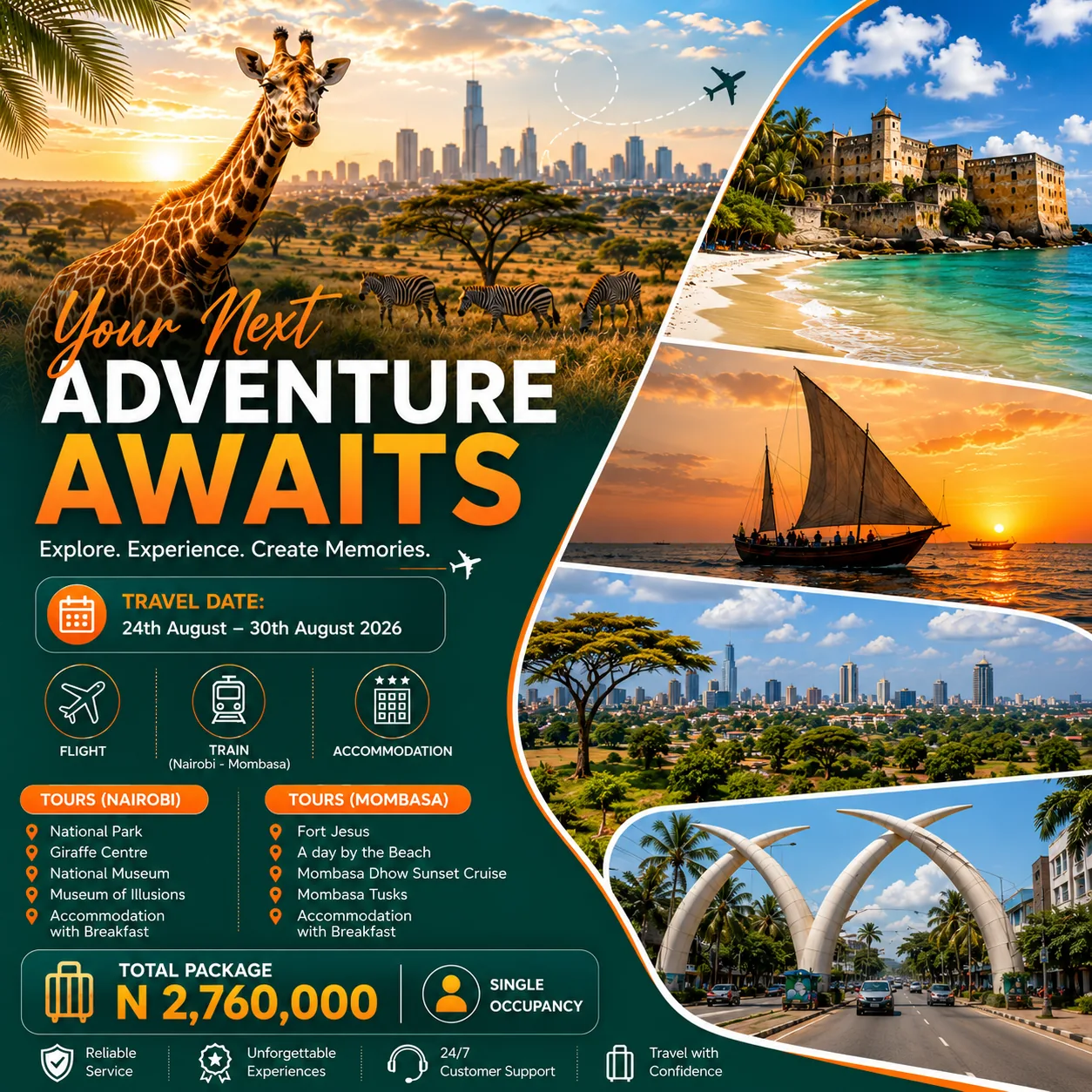 The Nairobi to Mombasa Experience